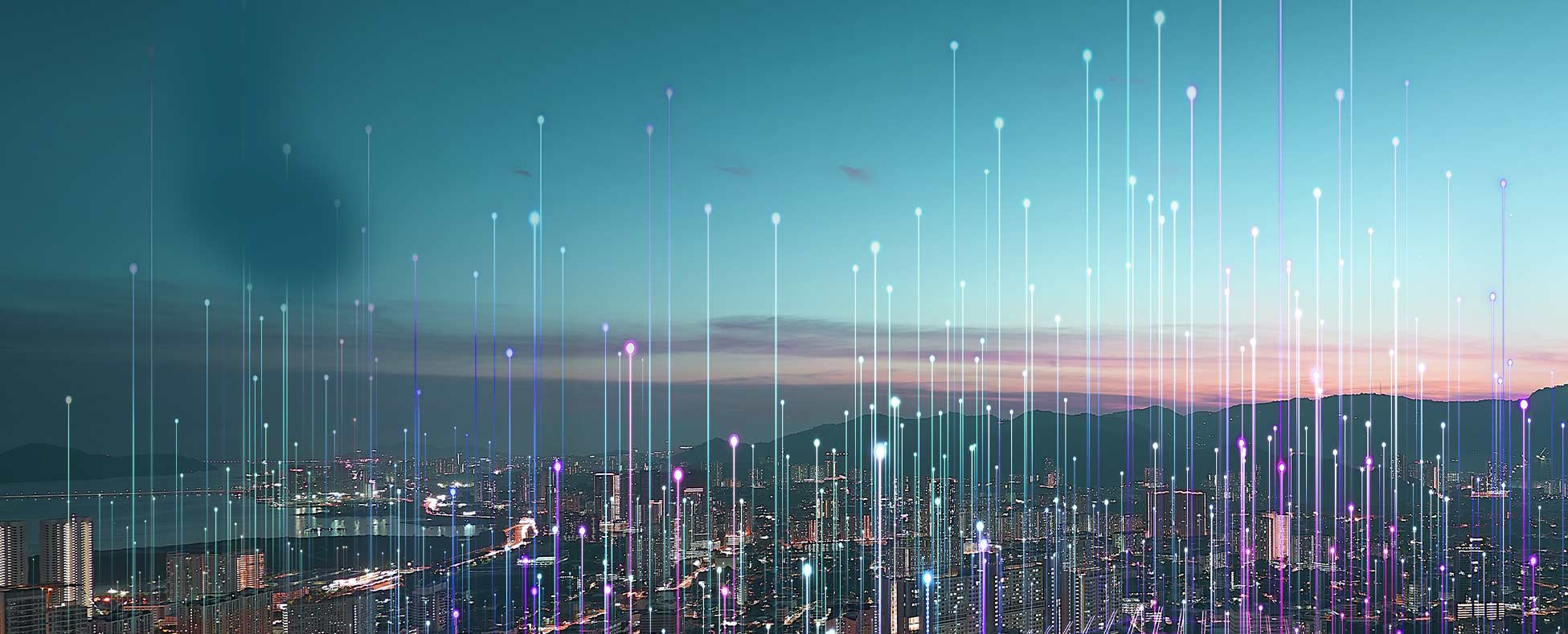 city landscape and electrical illustration