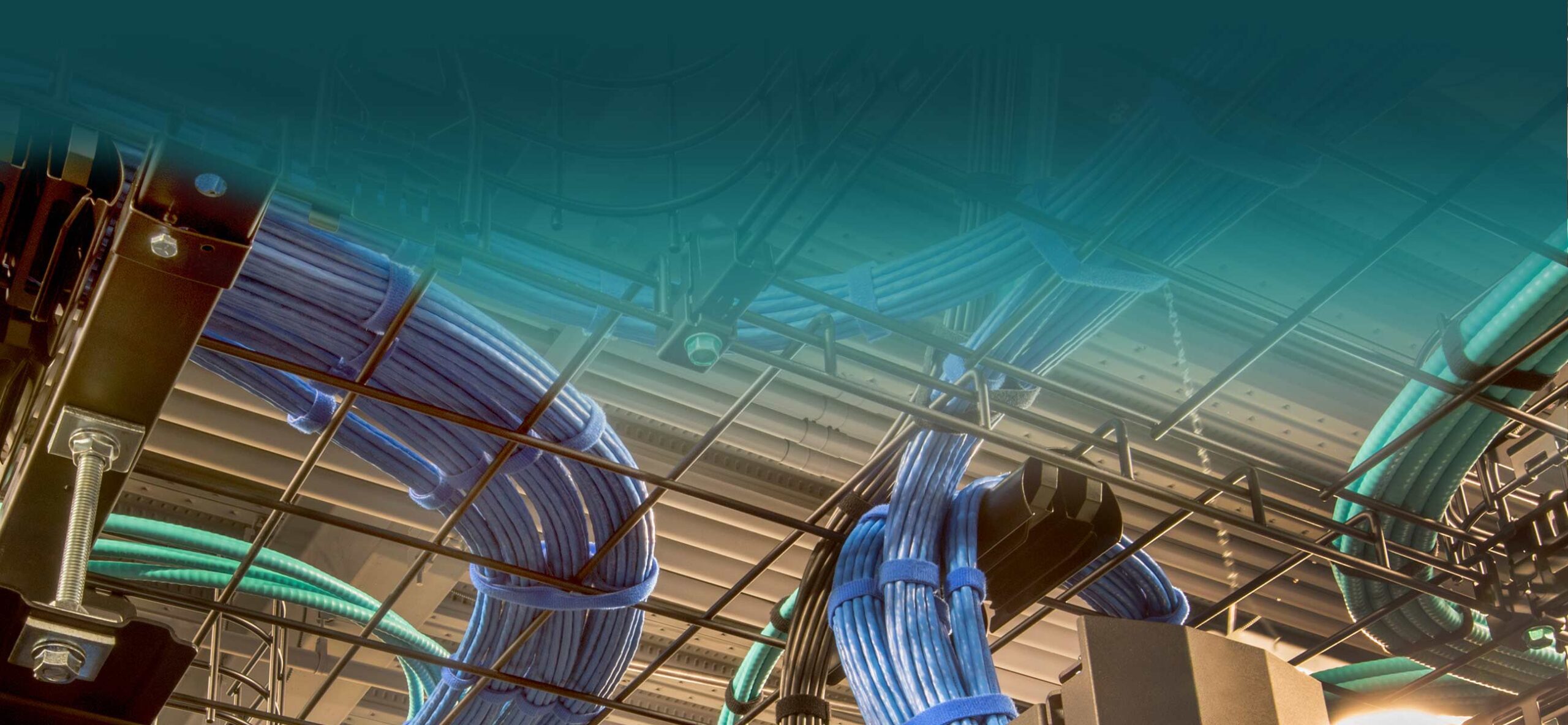 image of wiring with teal overlay at top