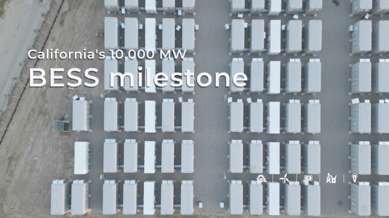 Field with a battery energy storage system (BESS)